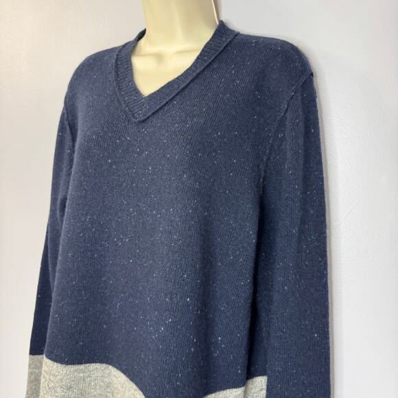 Goats Cashmere Sweater Crew Neck Long Sleeve Soft Blue Grey Women's M - Picture 5 of 10